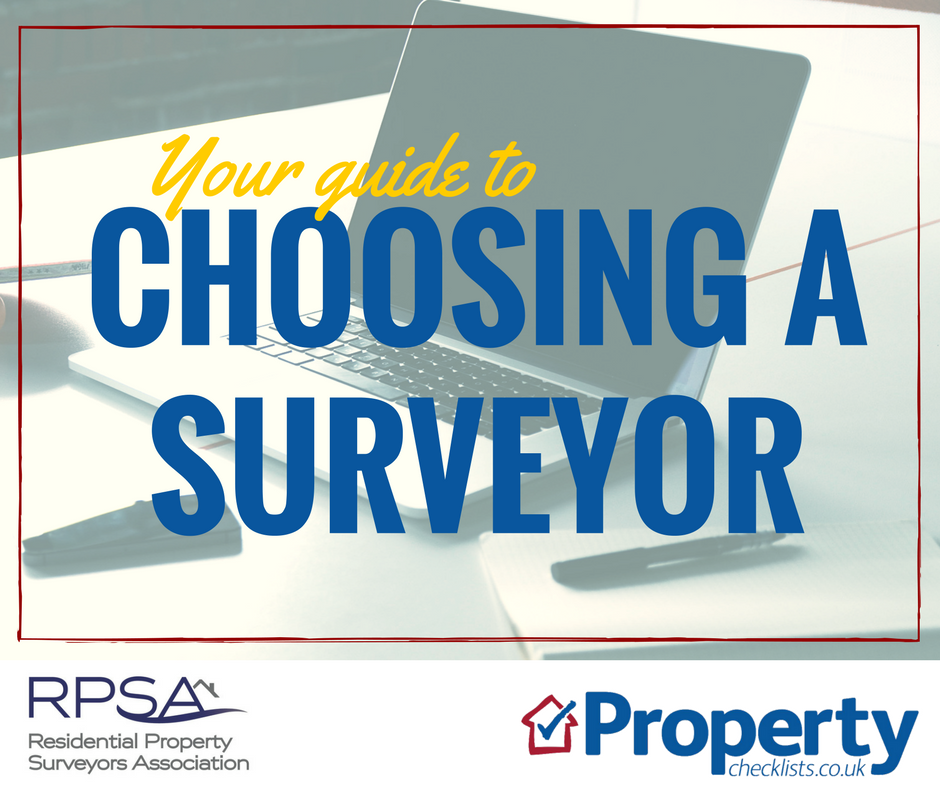 Choosing a surveyor or type of survey checklist