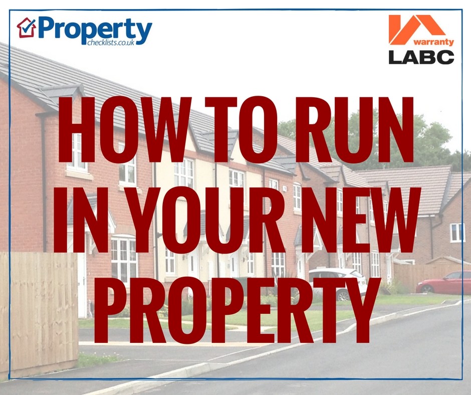 How to run in your new build property checklist