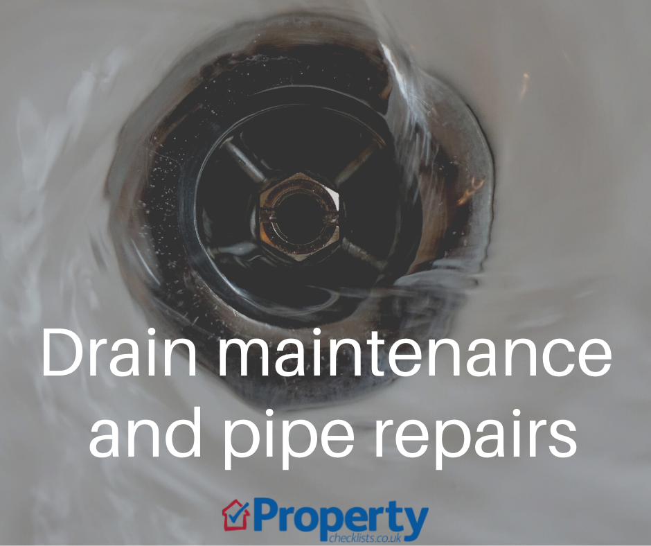 Drain maintenance and pipe repair checklist for landlords